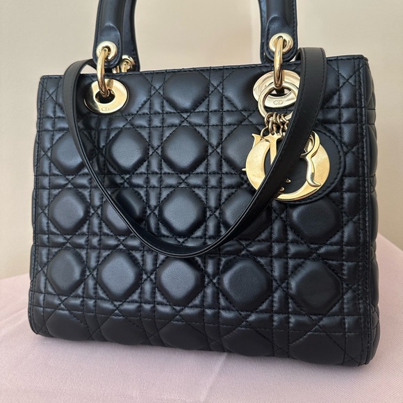 (SOLD) Lady Dior Medium Cannage Bag Black - Picture 11 of 11